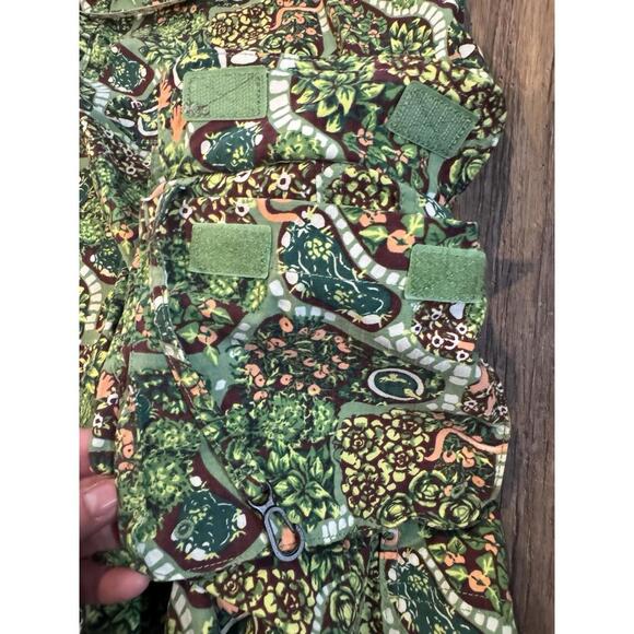 DULUTH Trading Co Heirloom Gardening Bib Overalls Shorts Succulent Green Sz M - Picture 5 of 7